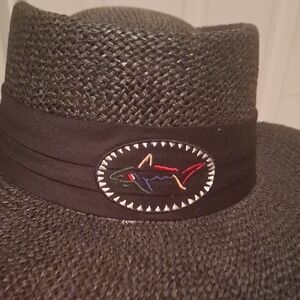 Greg Norman Collection Black Hat with Shark Logo